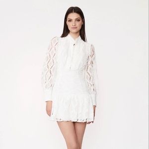 BARDOT REMY LACE DRESS IN IVORY
